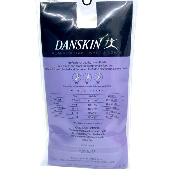 Danskin Girls Dance Skate Tights Pack of 3 Snowflake Angel White 58 Size I, 6X-7 - Picture 4 of 7